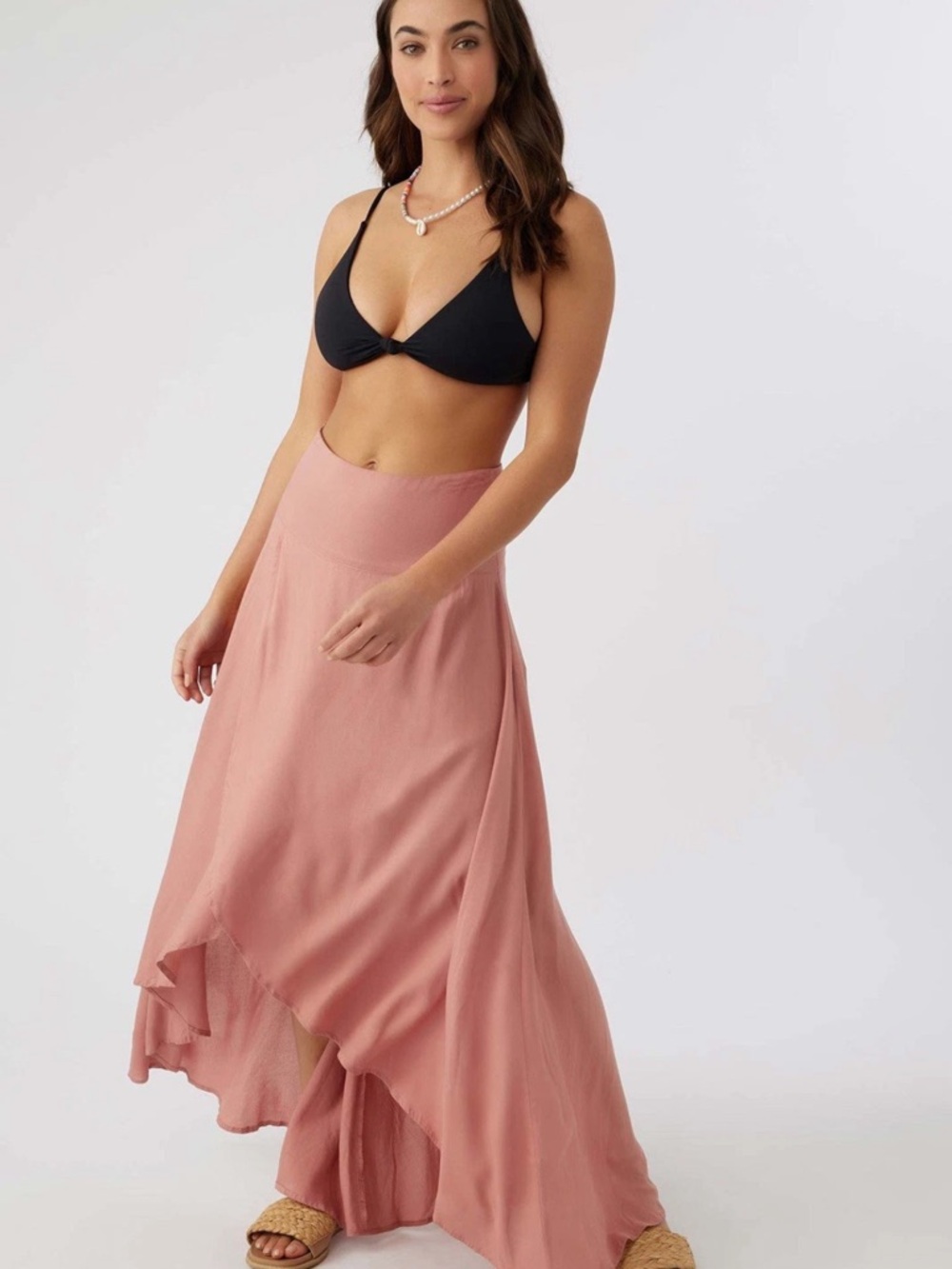 O'Neill Pink High-Low Maxi Skirt